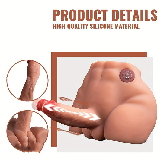 Xingse 1 pieza Muñeca sexual para mujeres, con modos de vibración y empuje, consolador realista 3D para el placer femenino, juguete sexual suave para masturbación femenina, estimulación vaginal, masturbadores anales, suministros para adultos.