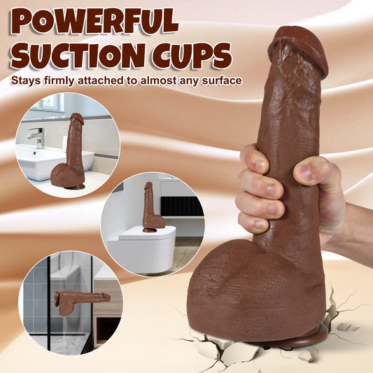 Xingse Realistic Dildo For Women, ألعاب حسية من السيليكون للبالغين، دildo جنسي مع كوب شفط للعب بدون استخدام اليدين، دildo واقعي لتحفيز نقطة G، ألعاب جنسية شرجية للبالغين