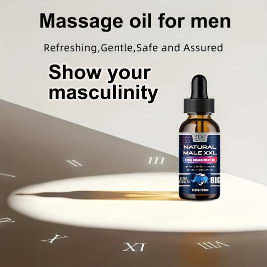 Aceite para agrandar el pene, 10 ml (0,34 oz), productos para adultos, esponja reparadora de partes íntimas masculinas, agrandamiento y engrosamiento, aceite para agrandar el pene masculino, 10 ml/0,3 oz