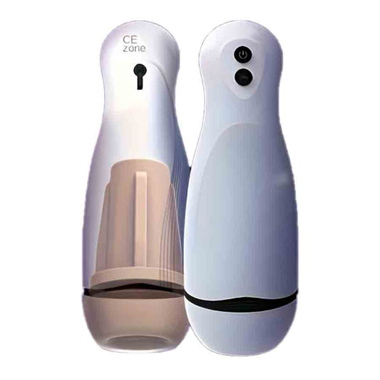 Masturbador masculino automático LiVX, vagina eléctrica de bolsillo con 10 modos de vibración, masturbador manos libres con modo de voz, juguetes sexuales para adultos para sexo oral para hombres