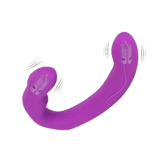 19 cm/7,48 Zoll C Bang 1 Stück Realistischer doppelseitiger vibrierender G-Punkt-Dildo-Vibrator - Silikon-Massagegerät für Frauen, Männer, Lesben, Paare, wiederaufladbarer künstlicher Penis, Sexspielzeug für Erwachsene mit 10 Vibrationen