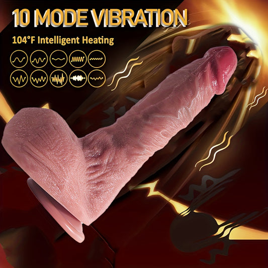 YiQing Stoßender Dildo-Vibrator – Fernbedienung mit Vibrations- und Stoßmodi. G-Punkt-Dildo mit starkem Saugnapf. Realistischer Dildo zur Stimulation. Sexspielzeug für Erwachsene.