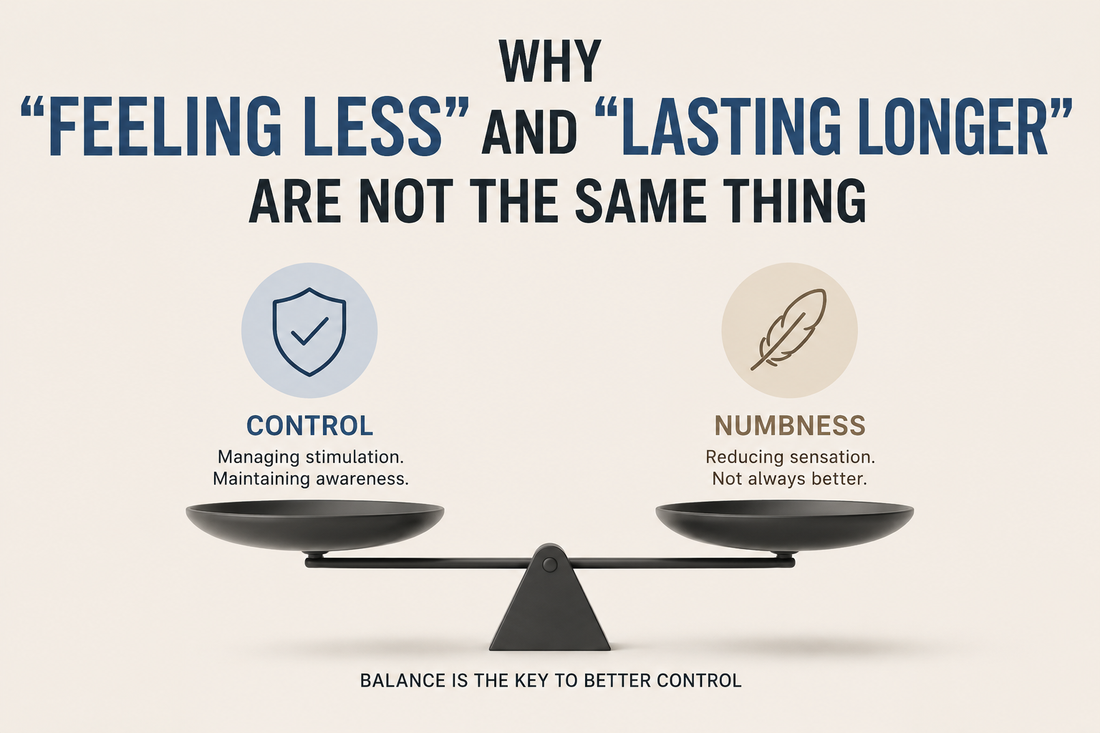 Why “feeling less” and “lasting longer” are not the same thing