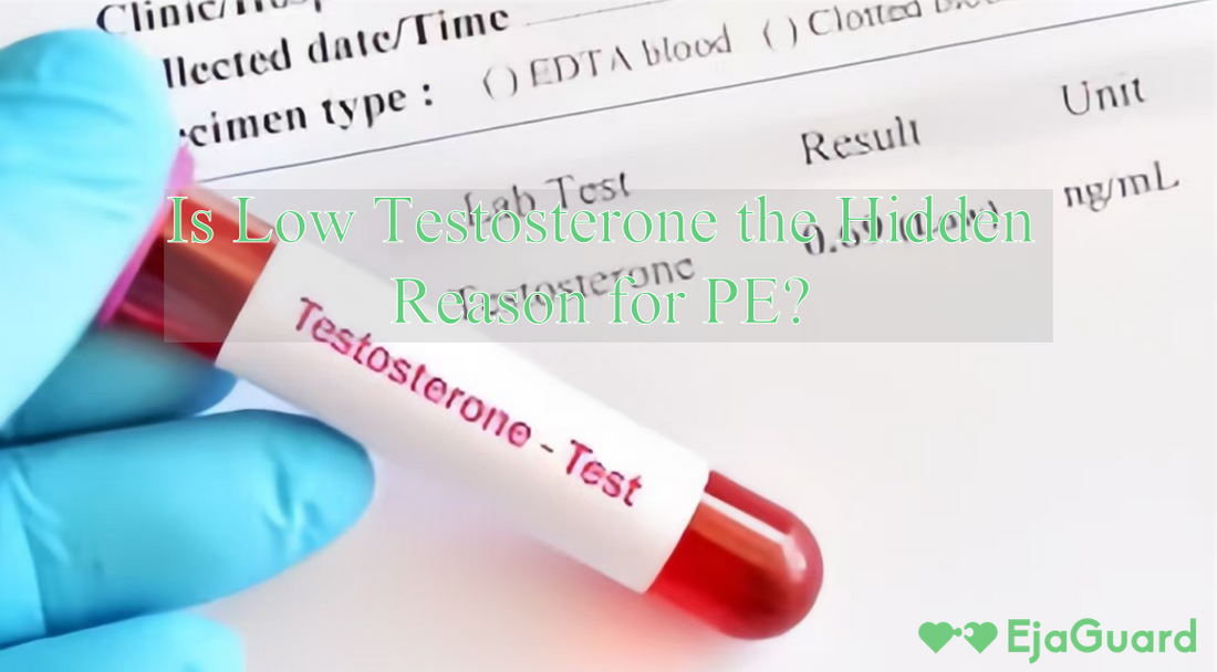 An image of Testosterone's text to see if low testosterone is the Hidden Reason for PE