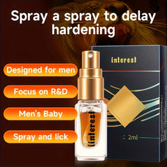 2ml(0.06oz) Interest 1pc Time Delay Spray Male Time Delay Sex Spray, Men's Time Delay Spray, Long Lasting Erotic Men's Sex Supplies