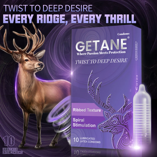 GETANE® Super Smooth Ribbed Lubricated Condoms – Enhanced Protection & Pleasure