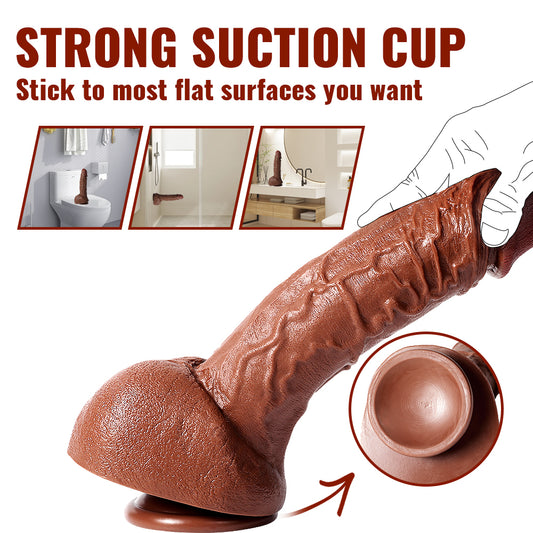 Xingse Realistic Dildo For Women, Silicone Adult Sensory Toys, Sex Dildo With Suction Cup For Hands-Free Play, Lifelike Dildo For G-spot Stimulation Dildos Anal Adult Sex Toys