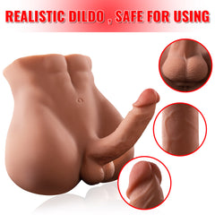 Xingse 1pc Realistic Torso Dildo, Anal Channel Design, Realistic Doll Women Masturbator Toys, with Realistic Texture and Lifelike Details, For Women, Couple, Gay.