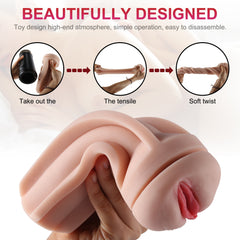 Xingse Male Masturbators ,Features 3 speeds and 7 frequency vibrations, For Drill Automatic Vibrating Penis Stroker Realistic Lifelike Pussy Vagina Cup, Sucking Toys For Men Masturbation,Pocket Pussy Sex Toy For Men