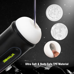 Hongjianda Automatic Male Masturbator, Realistic Vagina  Masturbator, With Vibration & Suction Powerhouse, For Intense Pleasure for Men Penis Intense Pleasure, For Man Sex Toys.