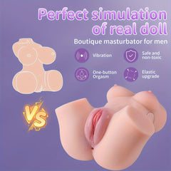 Xingse Vibrating Sex Doll Male Masturbator, With 3 Speeds And 7 Frequencies Vibrating, Masturbator, TPR Material, Lifelike  Female Body Doll Male Masturbator, Adult Sex Toys For Men.