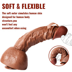 Xingse Realistic Dildo For Women, Silicone Adult Sensory Toys, Sex Dildo With Suction Cup For Hands-Free Play, Lifelike Dildo For G-spot Stimulation Dildos Anal Adult Sex Toys