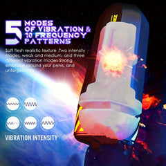 HongJianDa Automatic Male Masturbator, Realistic Vagina Masturbator, With 5 Vibration Modes, For Intense Pleasure for Men Penis Intense Pleasure, For Man Sex Toys.