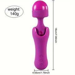 18cm/7.08inch Xingse 1pc Women Massager Vibrator With 10 Vibrating Modes, Dual Pleasure Clitoral And Vaginal Stimulation, Safe Material And USB Rechargeable, Adult Sex Toys For Women Female Couples.