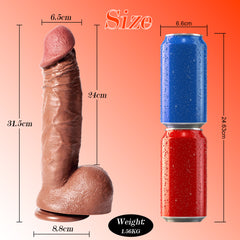 Xingse Realistic Dildo For Women, Silicone Adult Sensory Toys, Sex Dildo With Suction Cup For Hands-Free Play, Lifelike Dildo For G-spot Stimulation Dildos Anal Adult Sex Toys