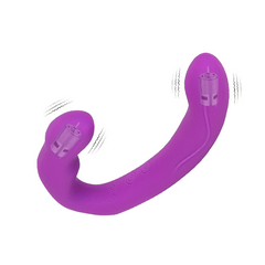 19cm/7.48inch C bang 1pc Realistic Double-Ended Vibrating G-spot Dildo Vibrator - Silicone Massager for Women, Men, Lesbian, Couples, Rechargeable Fake Penis Adult Sex Toys with 10 Vibrations