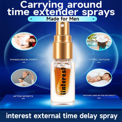 2ml(0.06oz) Interest 1pc Time Delay Spray Male Time Delay Sex Spray, Men's Time Delay Spray, Long Lasting Erotic Men's Sex Supplies