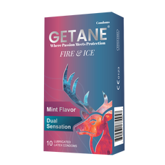 GETANE® Super Smooth Fire & Ice Lubricated Condoms – Enhanced Protection & Pleasure