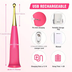 18cm/7.1inch Hongjianda 1pc With Licking Vibrator, With 10 Vibrating Modes, 2 In 1 G Spot & Tongue Licking Vibrating For G Spot Clit, Adult Sex Toys For Women Couples, Lesbian, LGBTQS