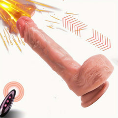 YiQing Thrusting Dildo Vibrator - Vibrating And Thrusting Modes G Spot Dildo With Strong Suction Cup Realistic Dildos For Stimulation Sex Toys For Adults.