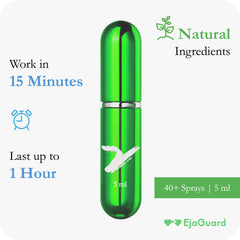 Green EjaGuard Delay Spray for Men with Natural Ingredients, Works in 15 Minutes, Lasts Up to 1 Hour, Compact 5 ml Bottle with 40+ Sprays