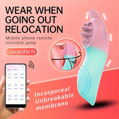 GD 1pc Wearable Butterfly Vibrators With Triple Tongue Licking Vibrator App Control Vibrating Eggs, Rechargeable Panty Vibrator Clitorals Stimulator Vibrating Panties Wearable Sex Toy For Women, Lesbian, LGBTQs, Couples