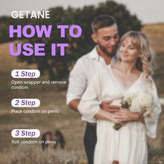 GETANE® Extra Ribbed Condoms – Intense Stimulation 36 Pack