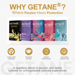 GETANE® Super Smooth Condoms – Extra 50% Lube, 36 Value Pack