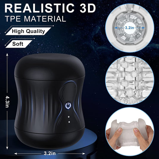 EjaGuard Pocket Pussy Stamina Training Machine – 10-Mode Vibrating Stroker for Men